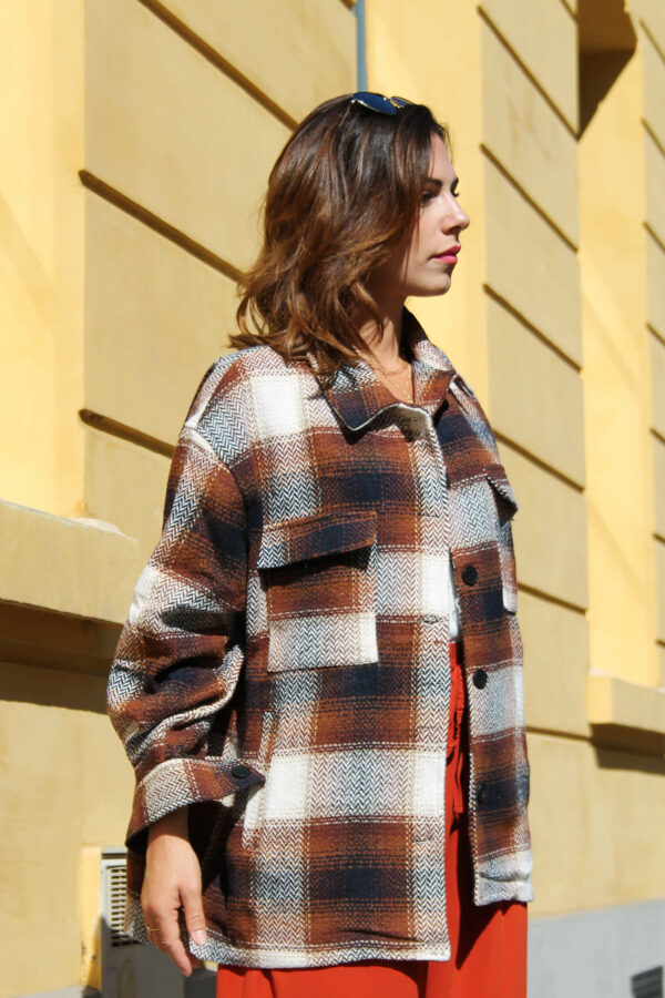 Absolème sur-chemise camel pour femmes