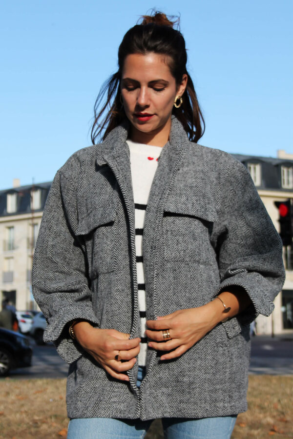 Absolème veste sur-chemise tendance pour femmes
