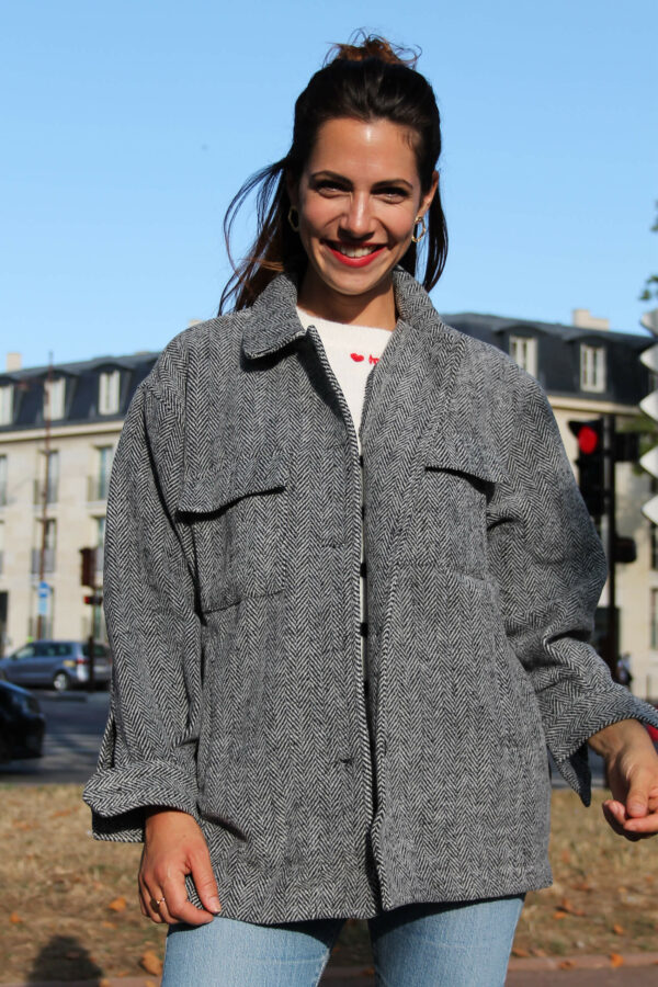 Absolème veste sur-chemise tendance pour femmes
