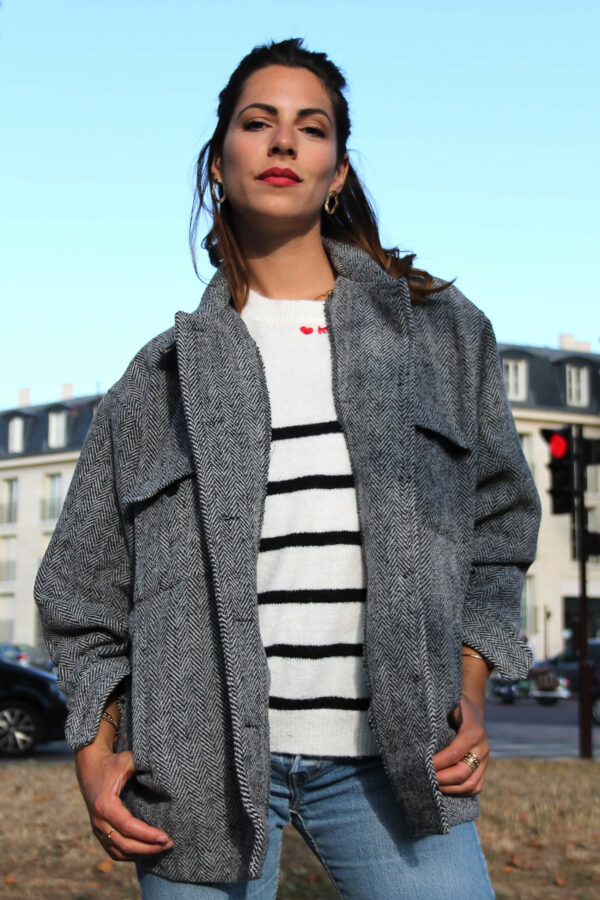 Absolème veste sur-chemise tendance pour femmes