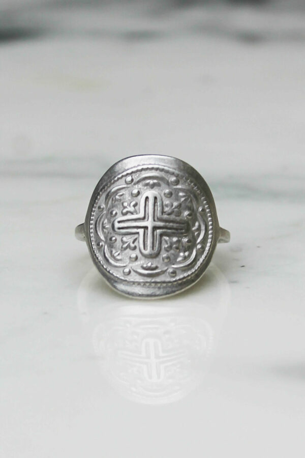 Absolème bague vintage argent massif