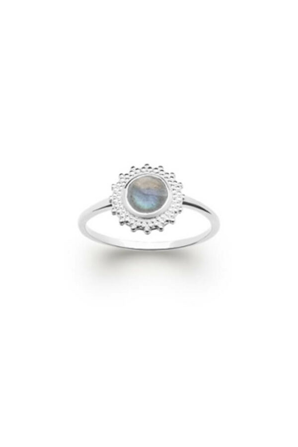 Bague fine pierre labradorite Argent 925