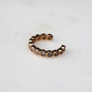Bijoux Absolème bague d'oreilles en plaqué or et zirconium