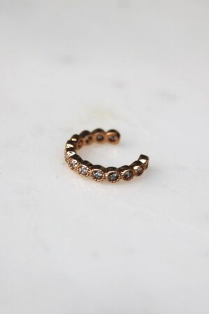 Bijoux Absolème bague d'oreilles en plaqué or et zirconium