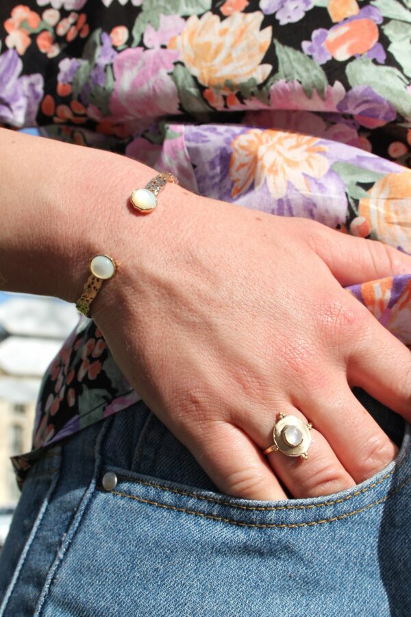 Absolème bague style vintage en plaqué or
