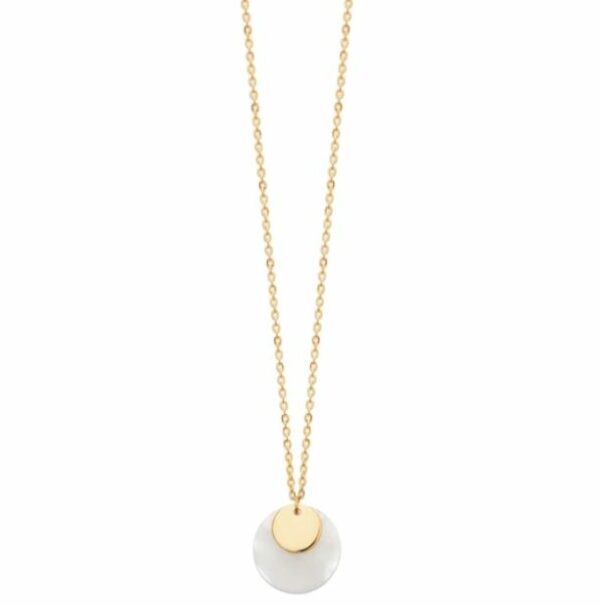 Absolème collier plaqué or et nacre