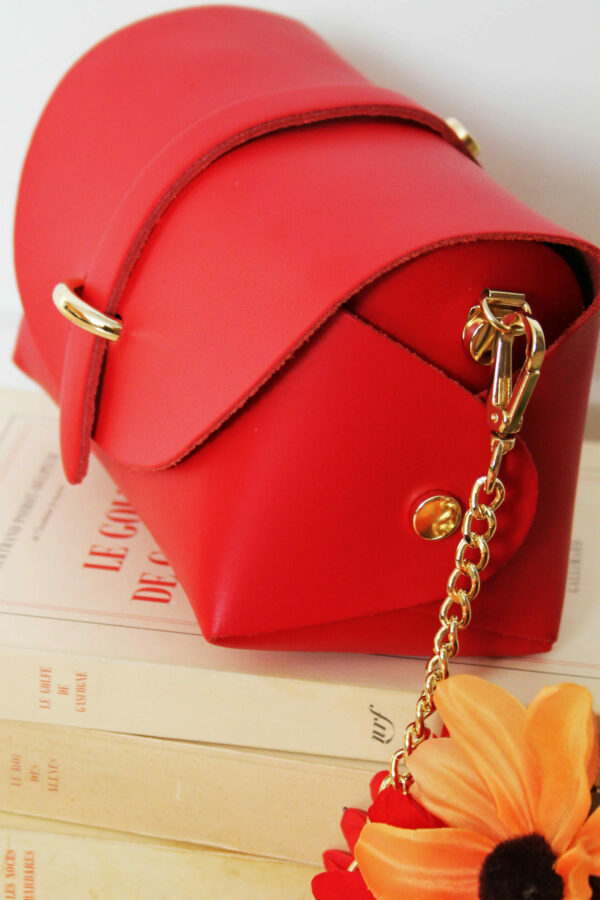 Absolème micro-sac à main cuir rouge
