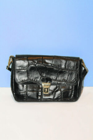 Absolème sac à main cuir vintage noir