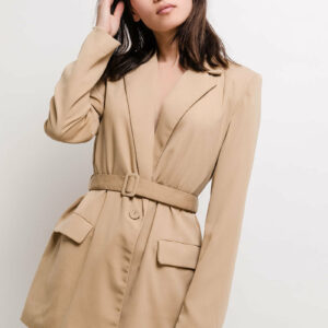Absolème blazer ceinture beige 