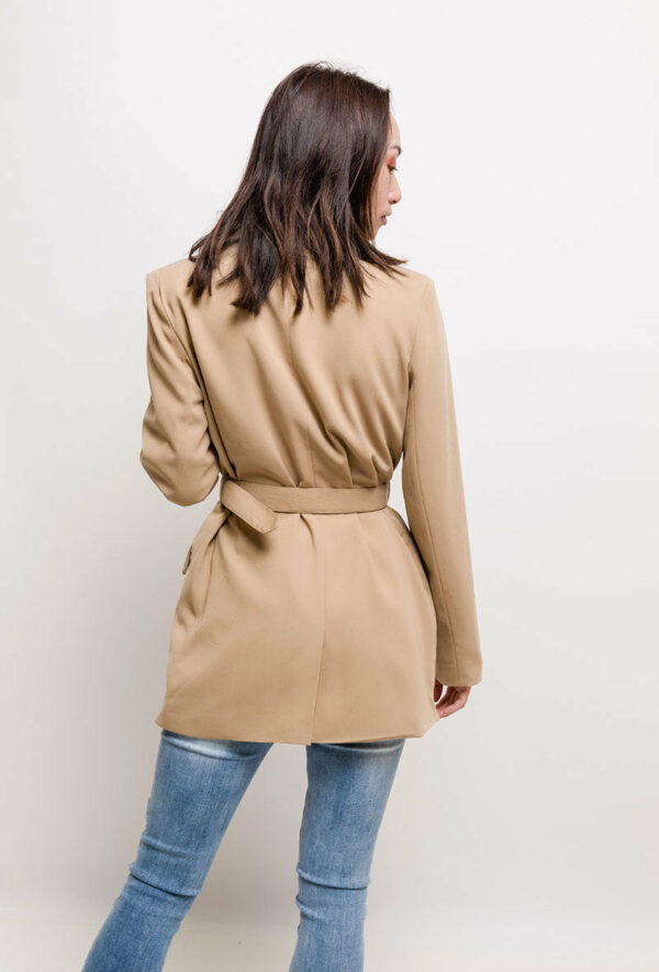 Absolème blazer ceinture beige