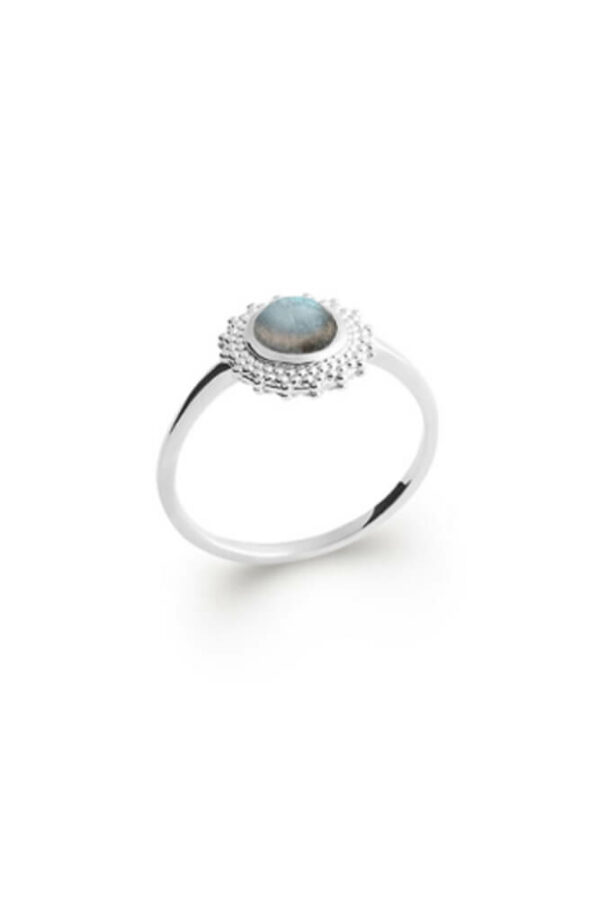 Bague fine pierre labradorite Argent 925
