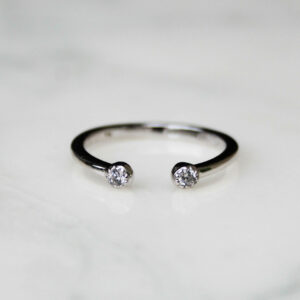 Bague fine ouverte argent 925