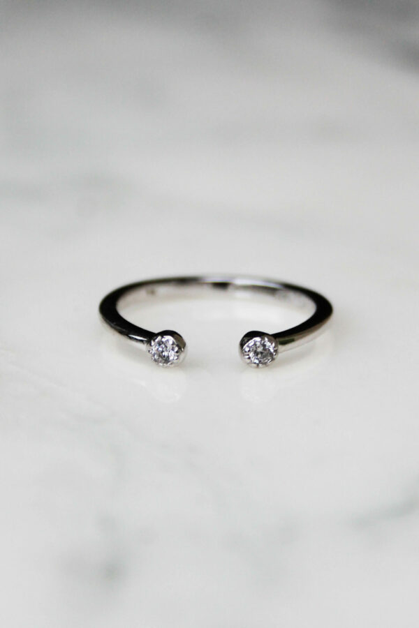 Bague fine ouverte argent 925