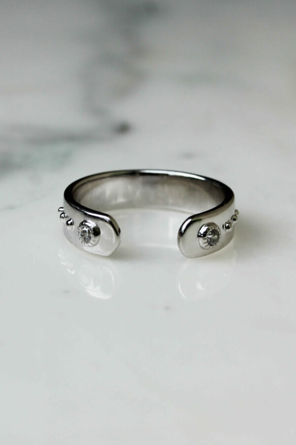 Bague ouverte devant Argent 925