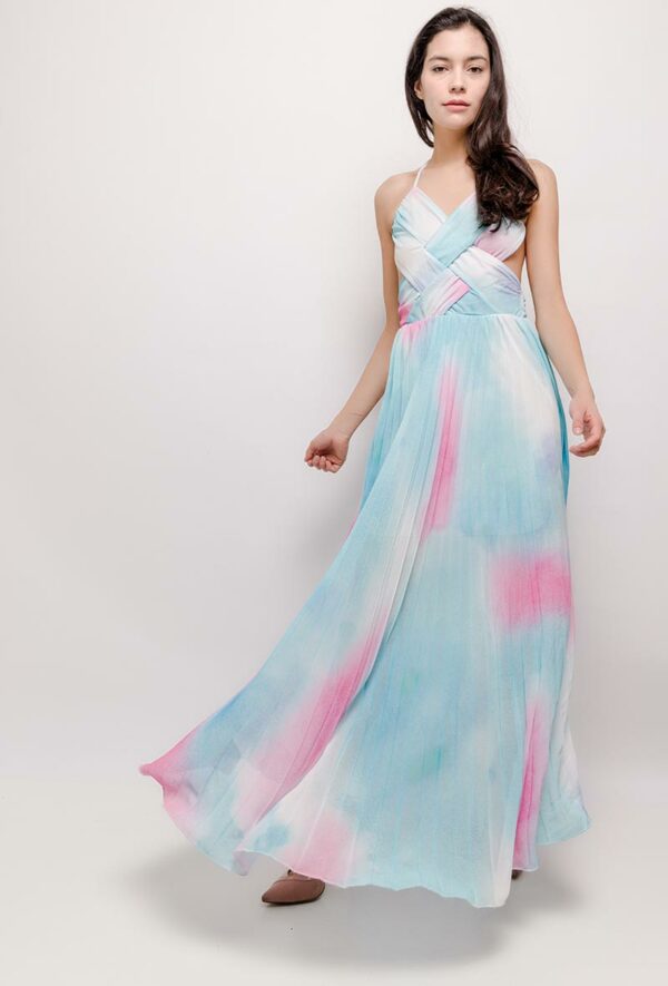 Absolème robe longue tie and dye dos nu
