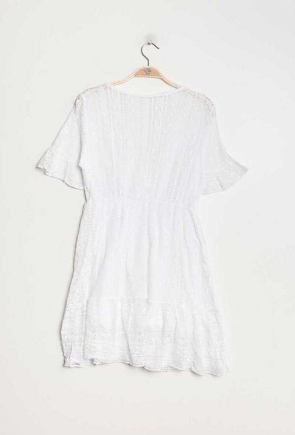 Absolème robe courte été dentelle blanche