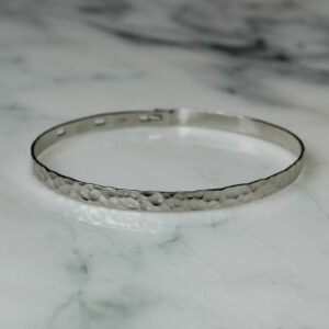 Jonc argent 925 martelé