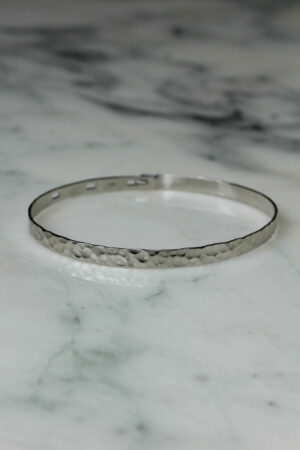 Jonc argent 925 martelé