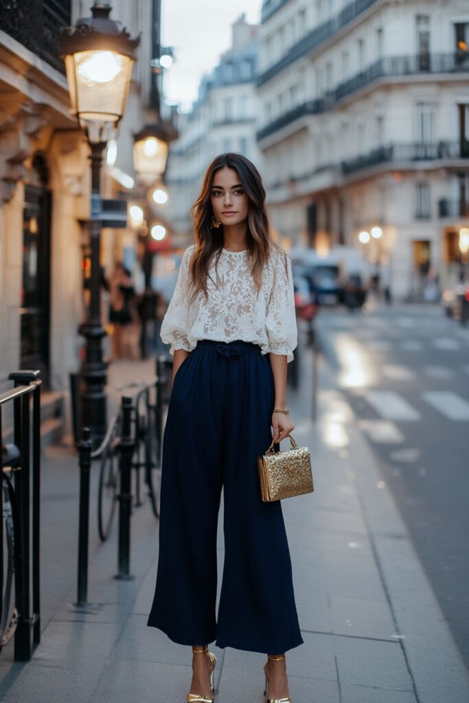 Comment porter le pantalon bleu marine pour femme