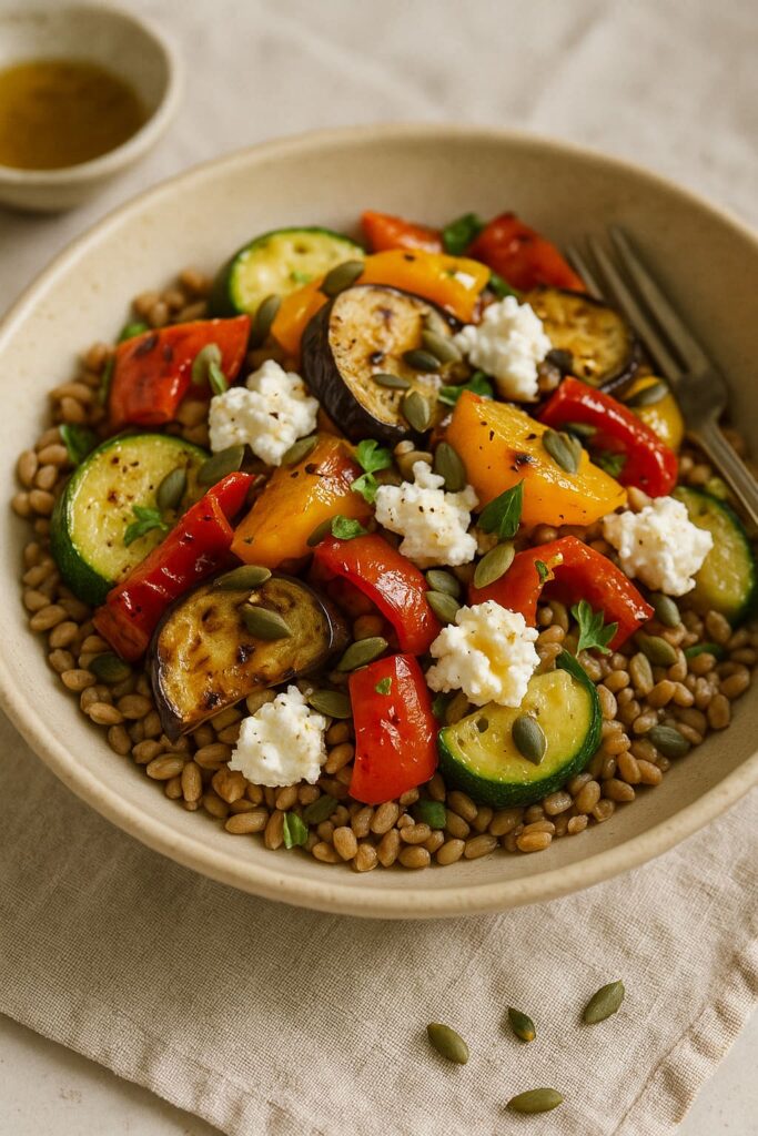 idées de recettes de salades d'été légumes grillés