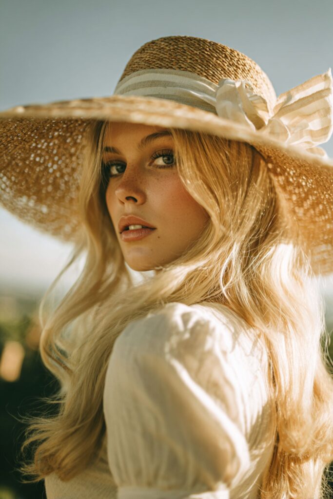 photo de mode femme avec un chapeau