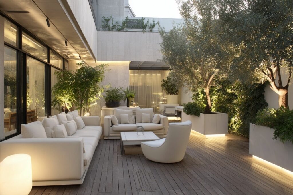 décorer une terrasse d'extérieur élégante