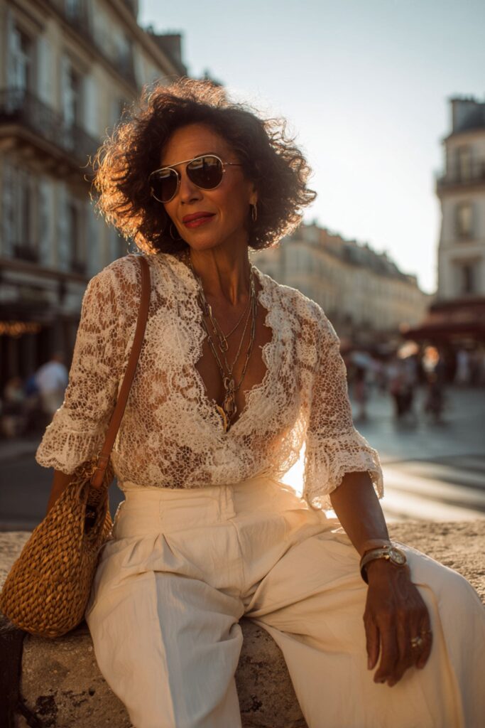 look bohème chic 60 ans