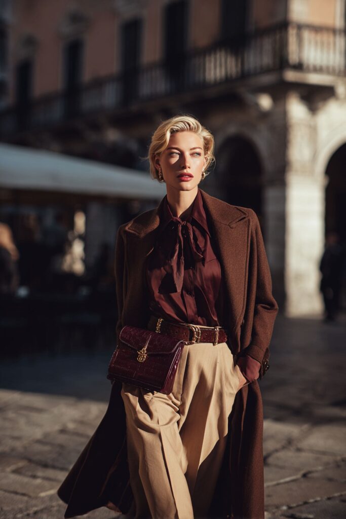 femme élégante qui porte une banane