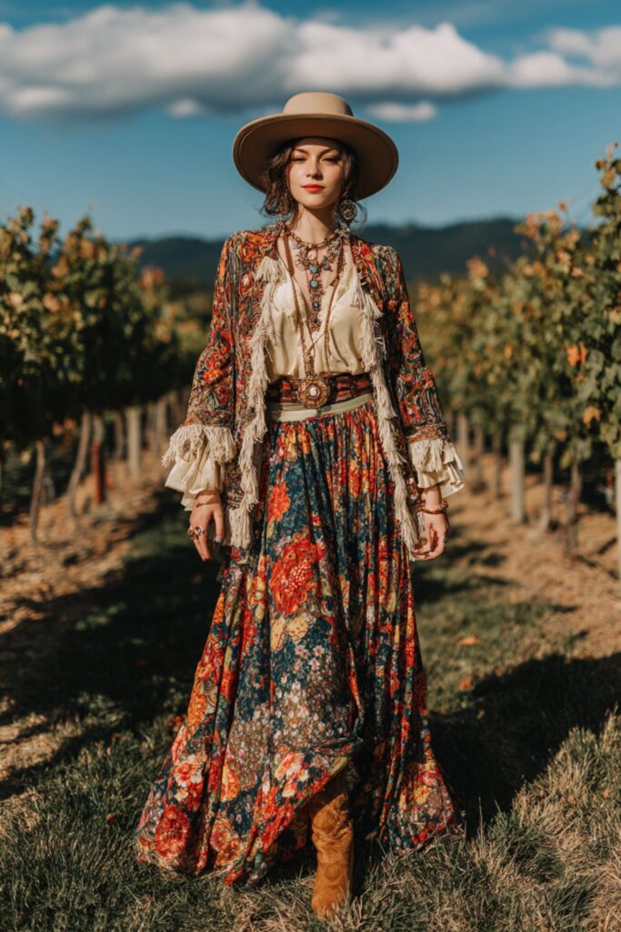 mariage porter la jupe bohème chic