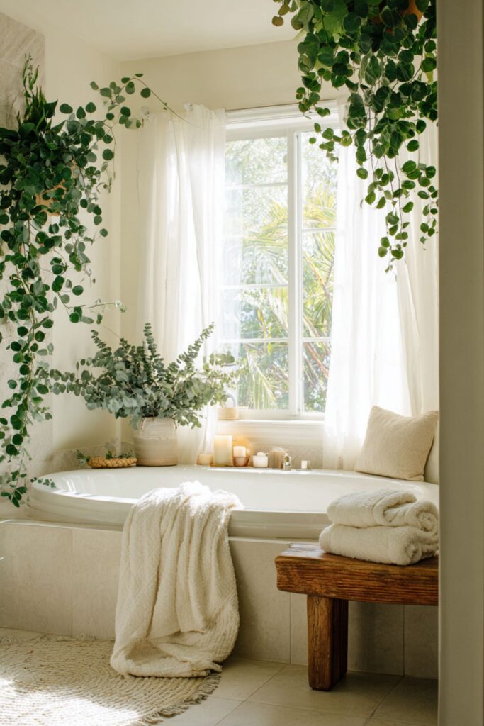 salle de bain biophilie