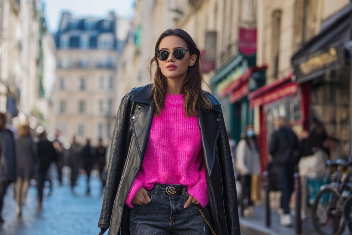 comment porter le pull rose