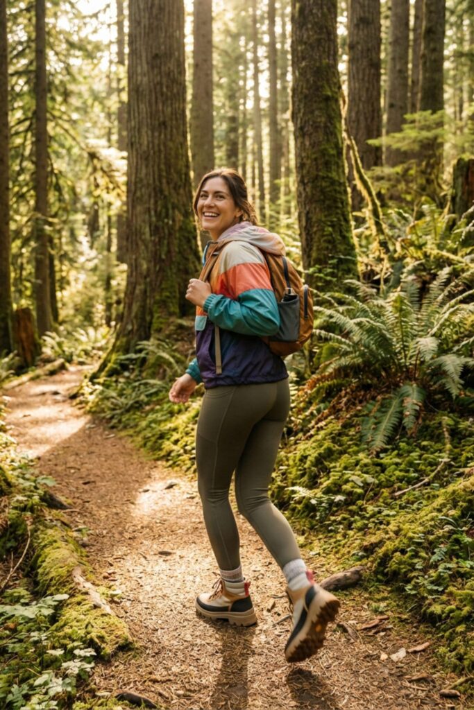 femme faisant de la randonnée