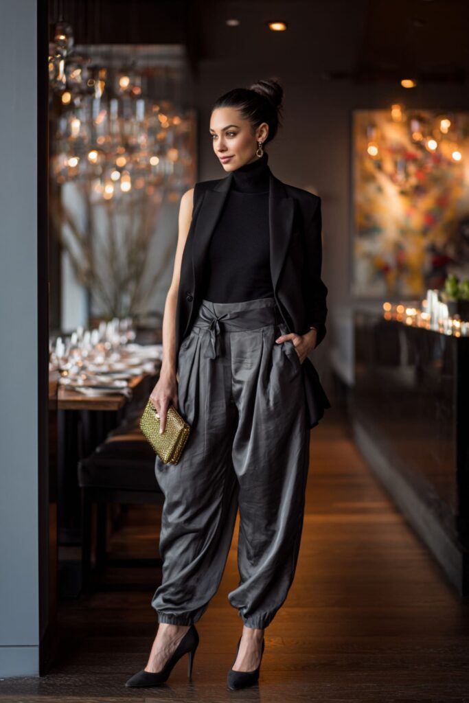 look élégant en sarouel