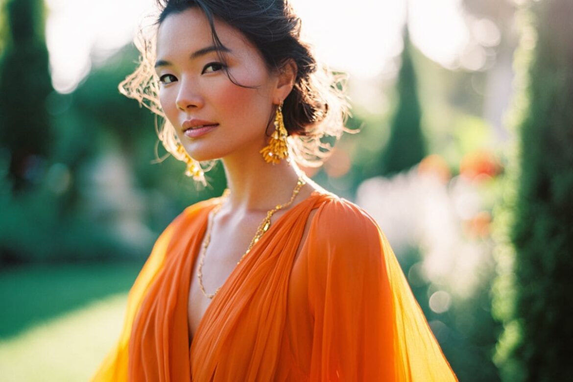 robe orange mariage
