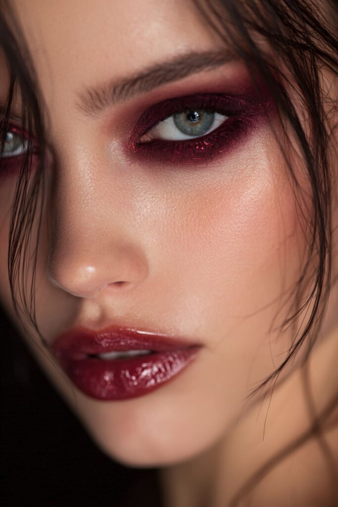 burgundy eyes