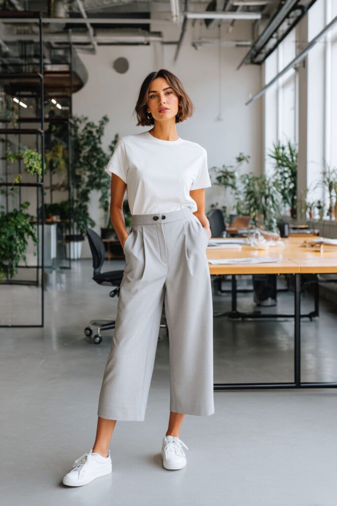 comment porter des baskets au bureau