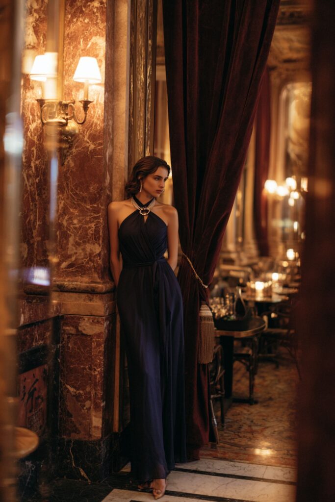 look femme restaurant chic