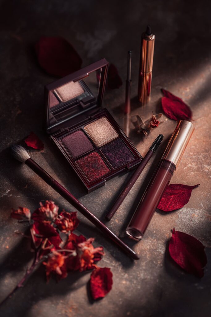 tendance maquillage burgundy eyes