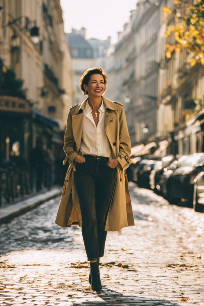 femme de 40 ans élégante
