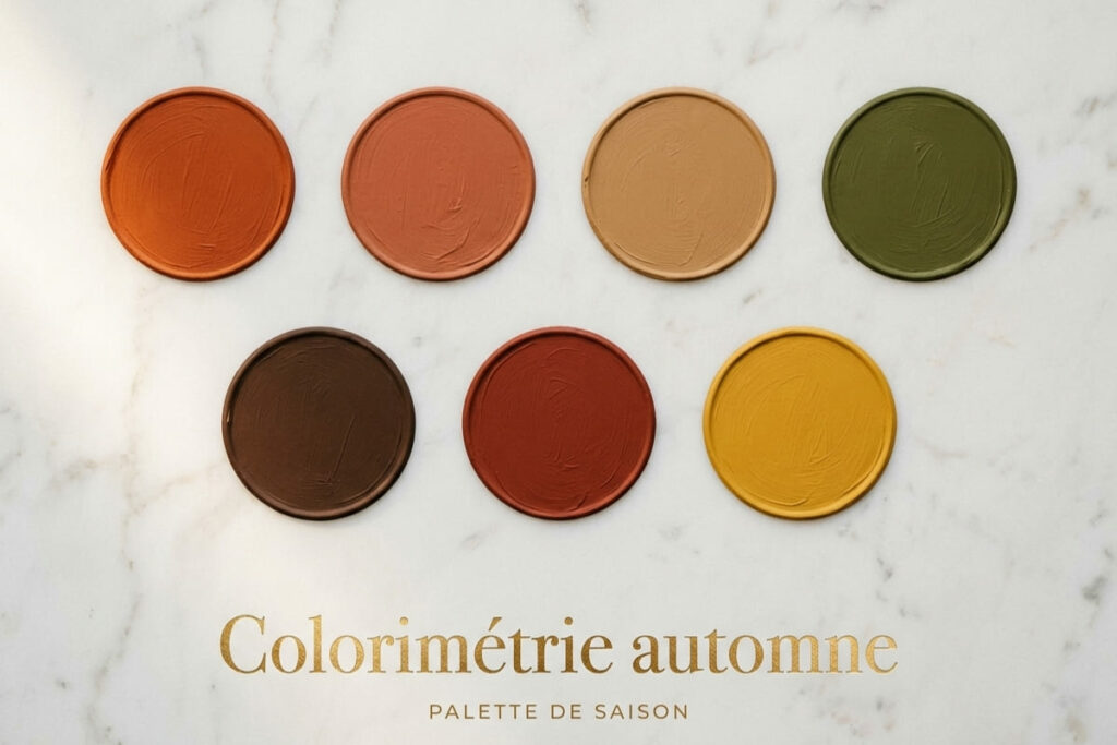 palette couleur colorimétrie automne