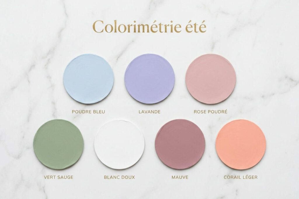 palette couleur colorimétrie été