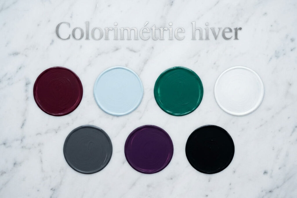 palette couleur colorimétrie hiver