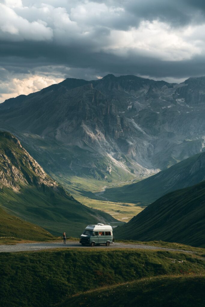 van life dans les montagnes