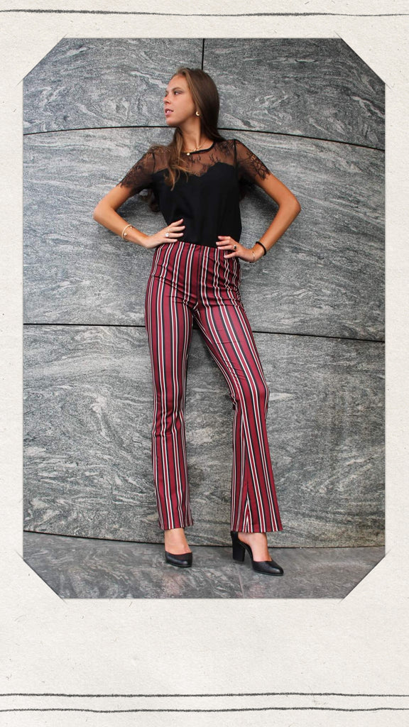 Absolème tendance vintage pantalon pattes d'eph
