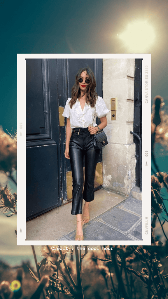 Absolème idée de look avec un pantalon en cuir