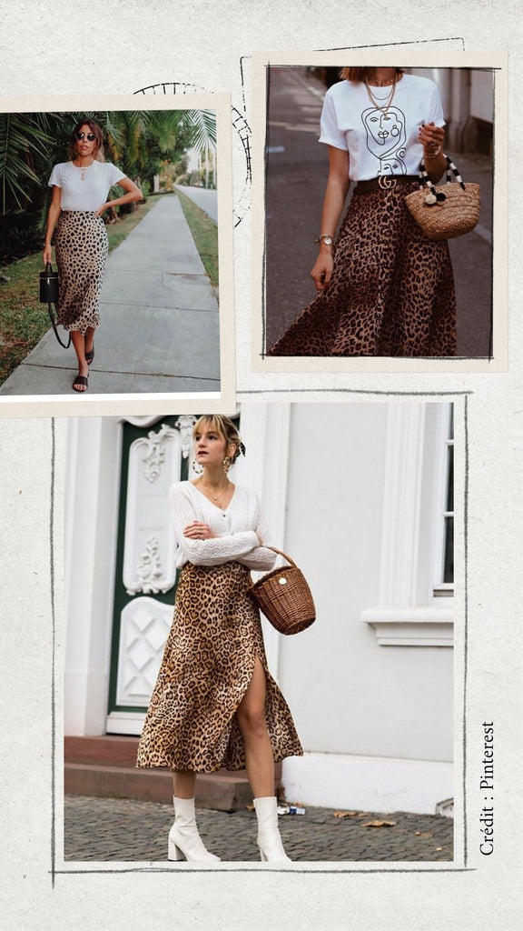 Absolème inspiration look en jupe longue léopard