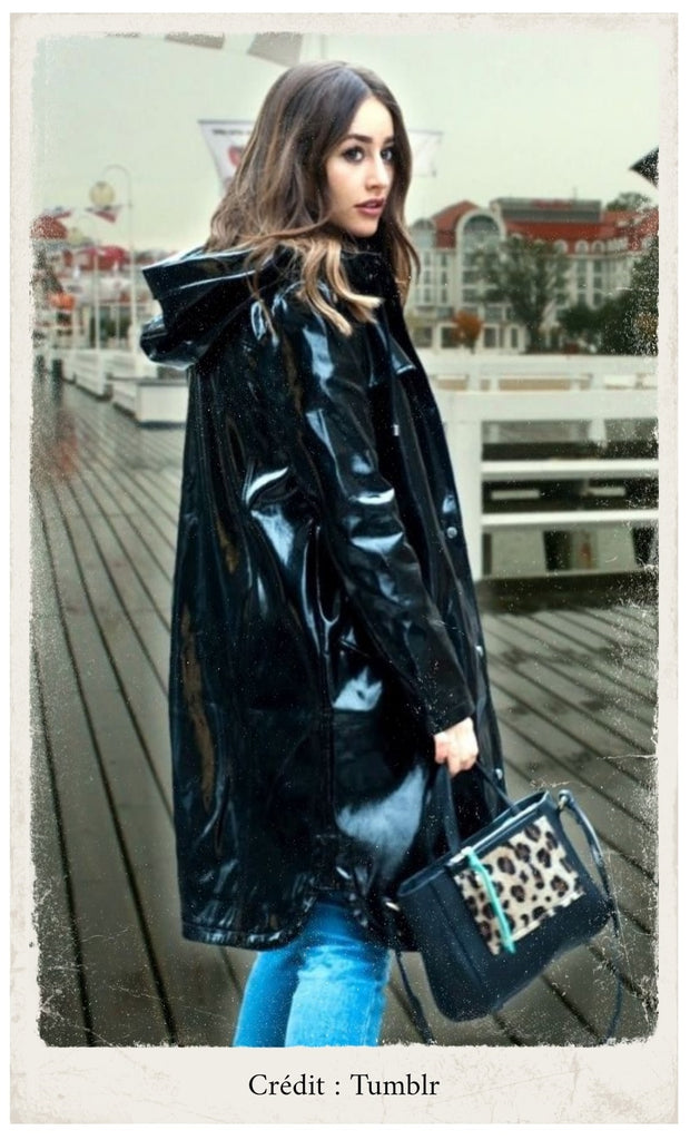 Absolème look tendance avec un manteau ciré