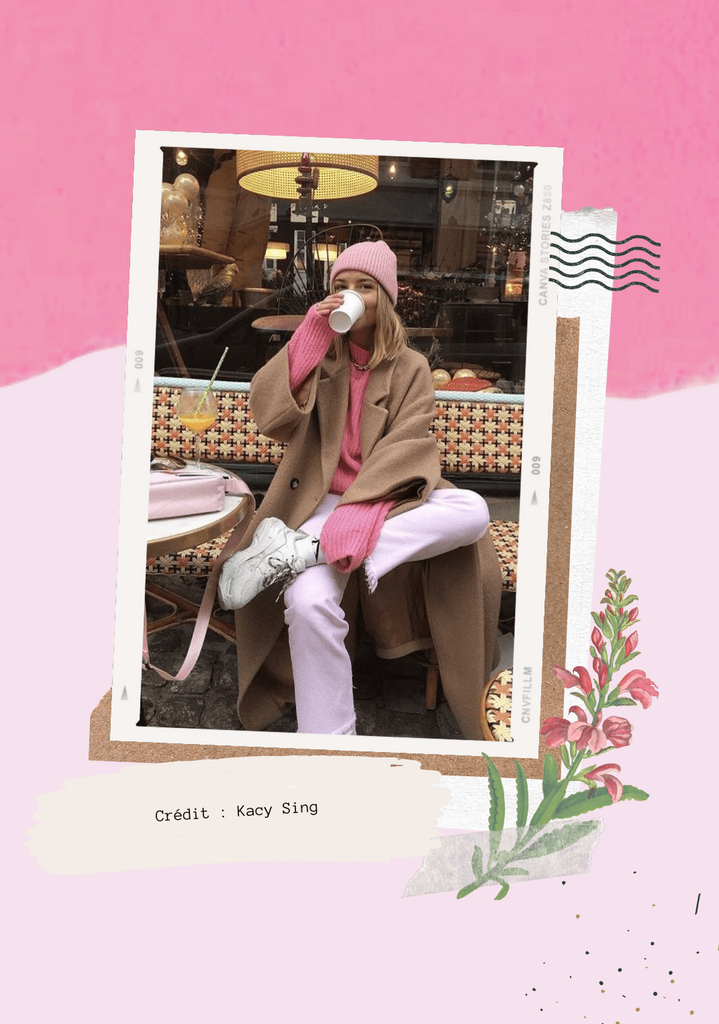Absolème tendance mode look rose pastel