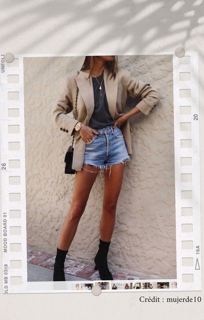 Absolème inspiration looks d’automne en short taille haute