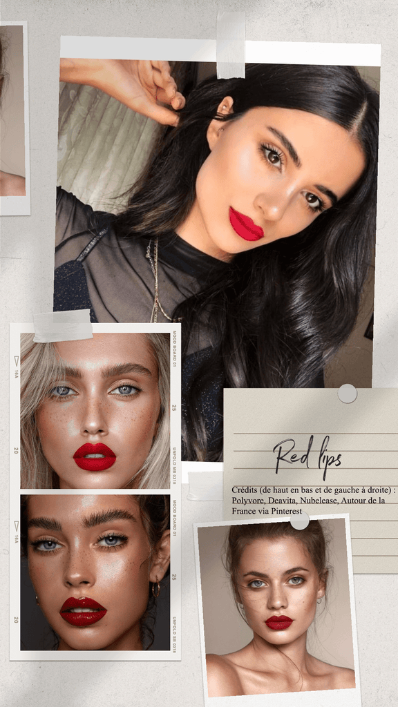 Absolème maquillage de fêtes lèvres rouges
